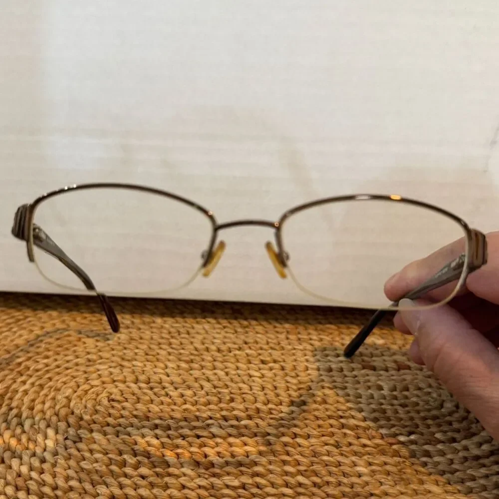 Geoffrey Beene Ertting 9xN1 135 Eyeglass Frames Bronze Brown w/ Case